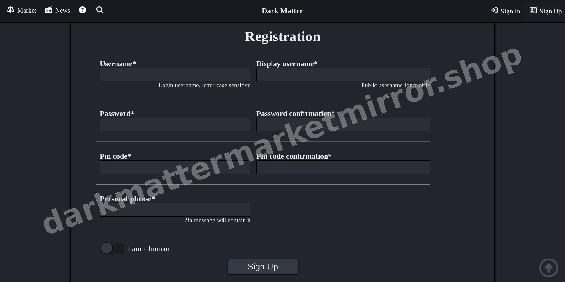Account Registration Page